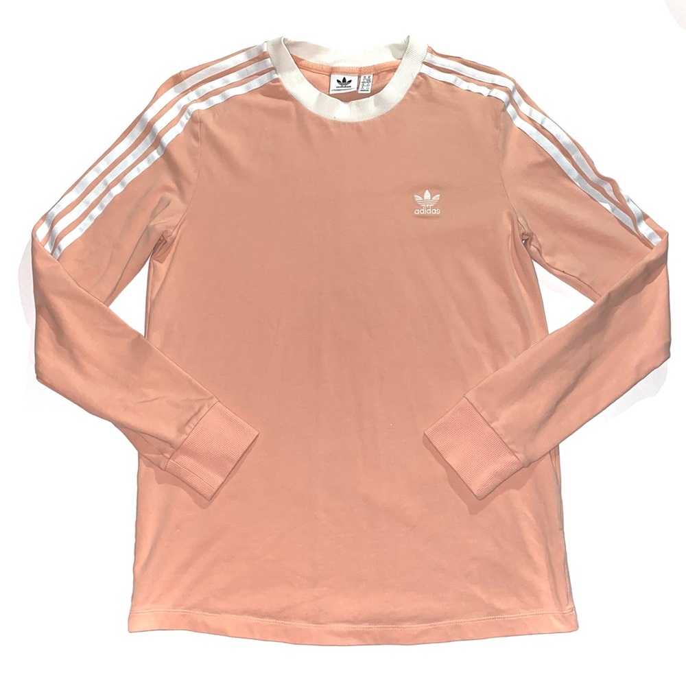 Adidas Peach Ringer Long Sleeve Shirt
